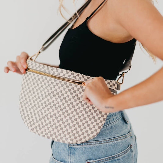Westlyn Woven Bum Bag *NEW COLORS ADDED*: Checkered Gray