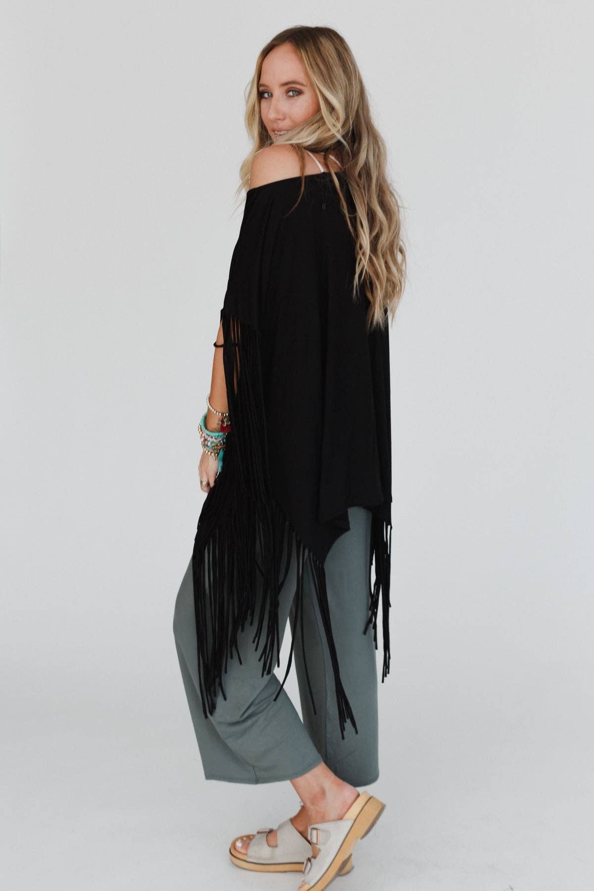 Showstopper Fringe Top - Black: XL