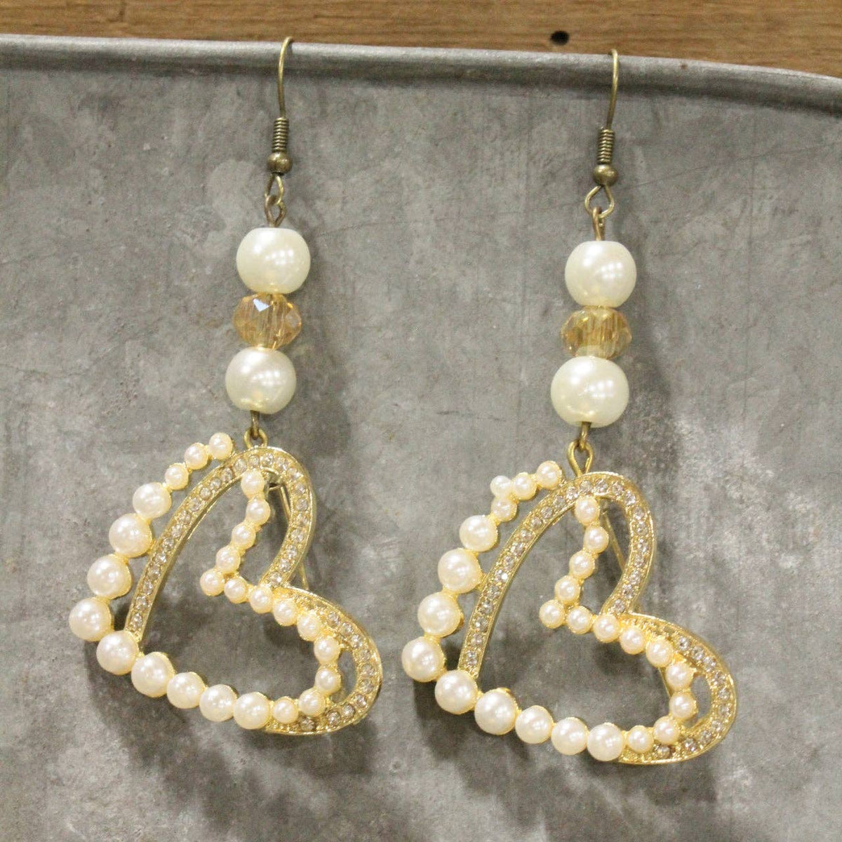 Never Enough Hearts Dangle Earrings
