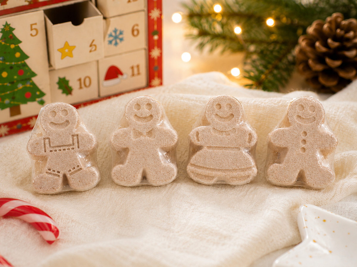 Mini Gingerbread Bath Bomb, Christmas Bath Bombs