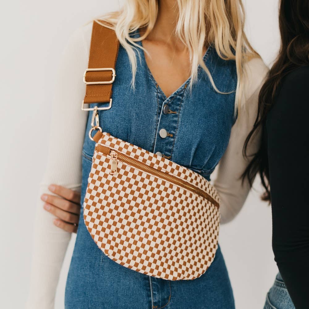 Westlyn Woven Bum Bag *NEW COLORS ADDED*: Checkered Gray