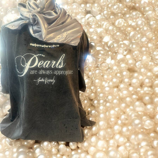 Pearls are Always Appropriate Tattered shirt: Lxl