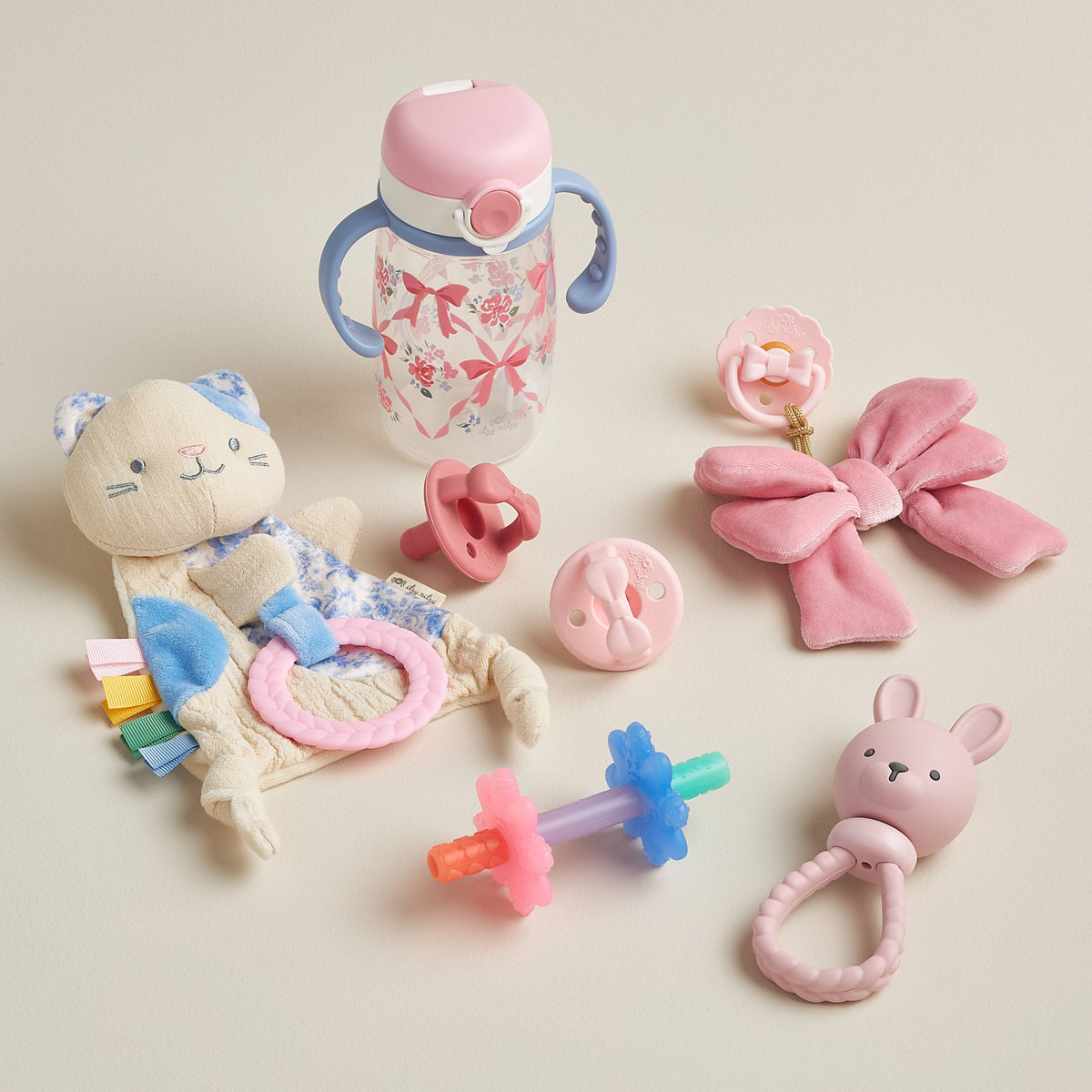 *NEW OPTIONS* Itzy Sips™ - Straw Cup With Snap-Close Lid: Ribbons & Roses