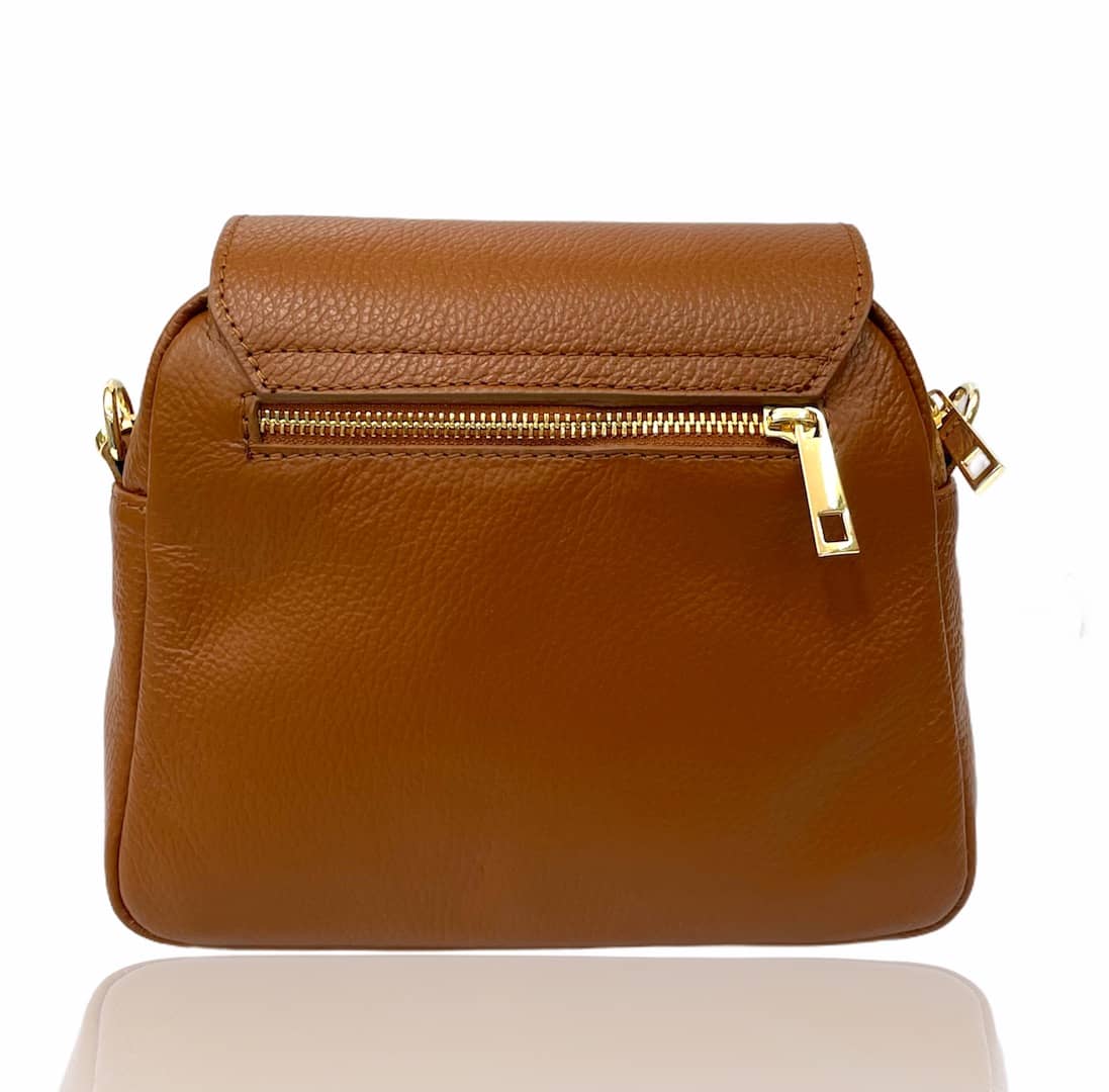 Bumble Bee Leather Crossbody  Bag JIJOU CAPRI: RED