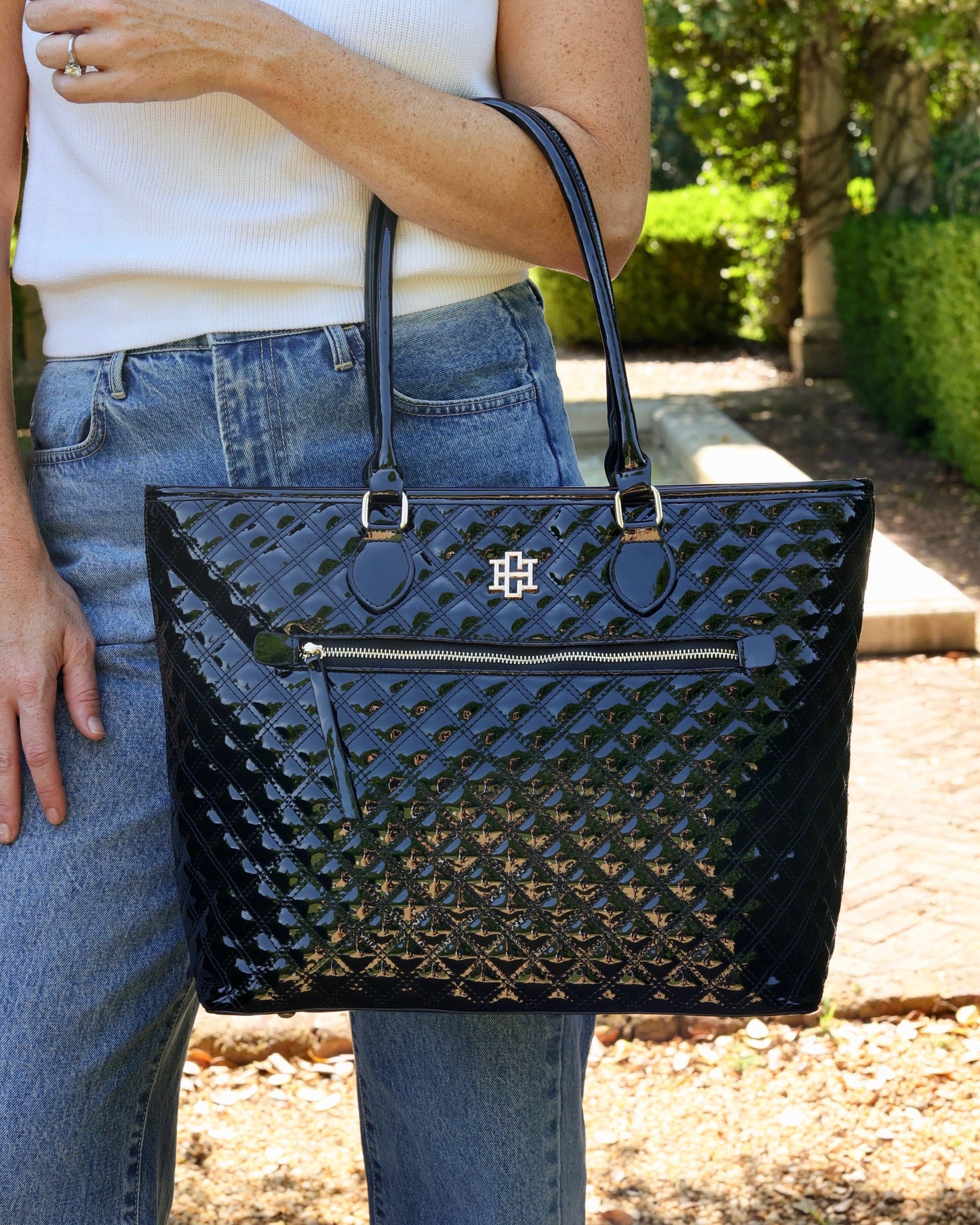 Jayden Tote Black Patent SQ: Default
