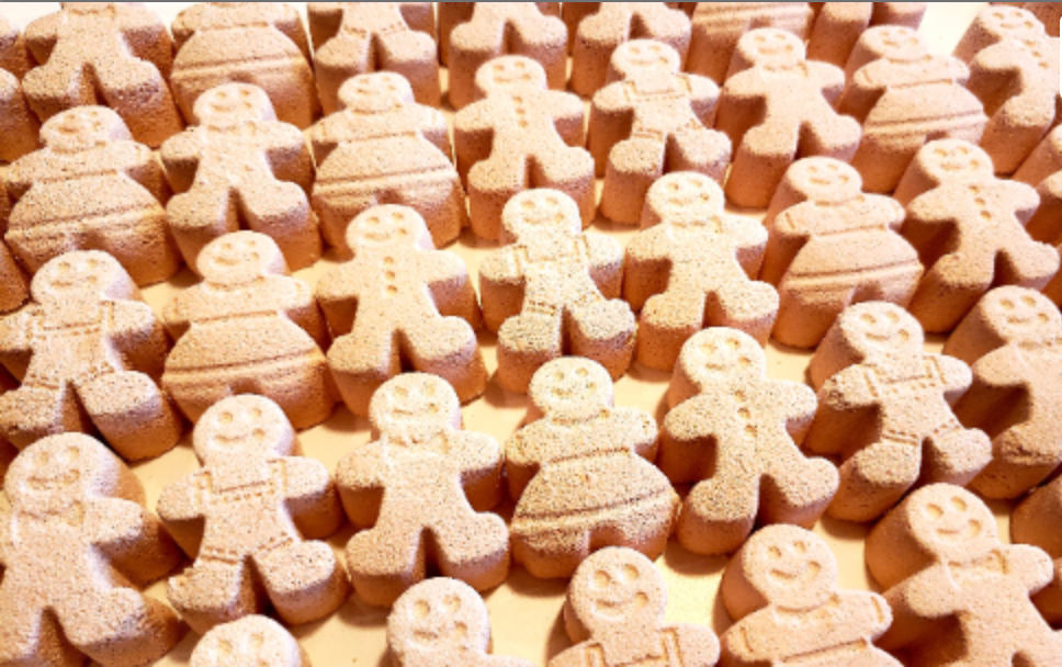 Mini Gingerbread Bath Bomb, Christmas Bath Bombs