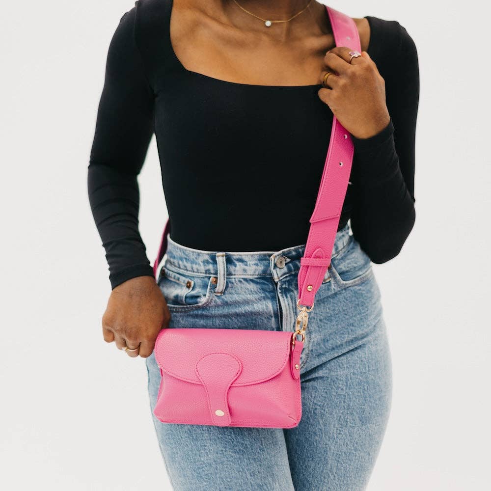 Khloe Vegan Leather Crossbody Wholesale: Brown