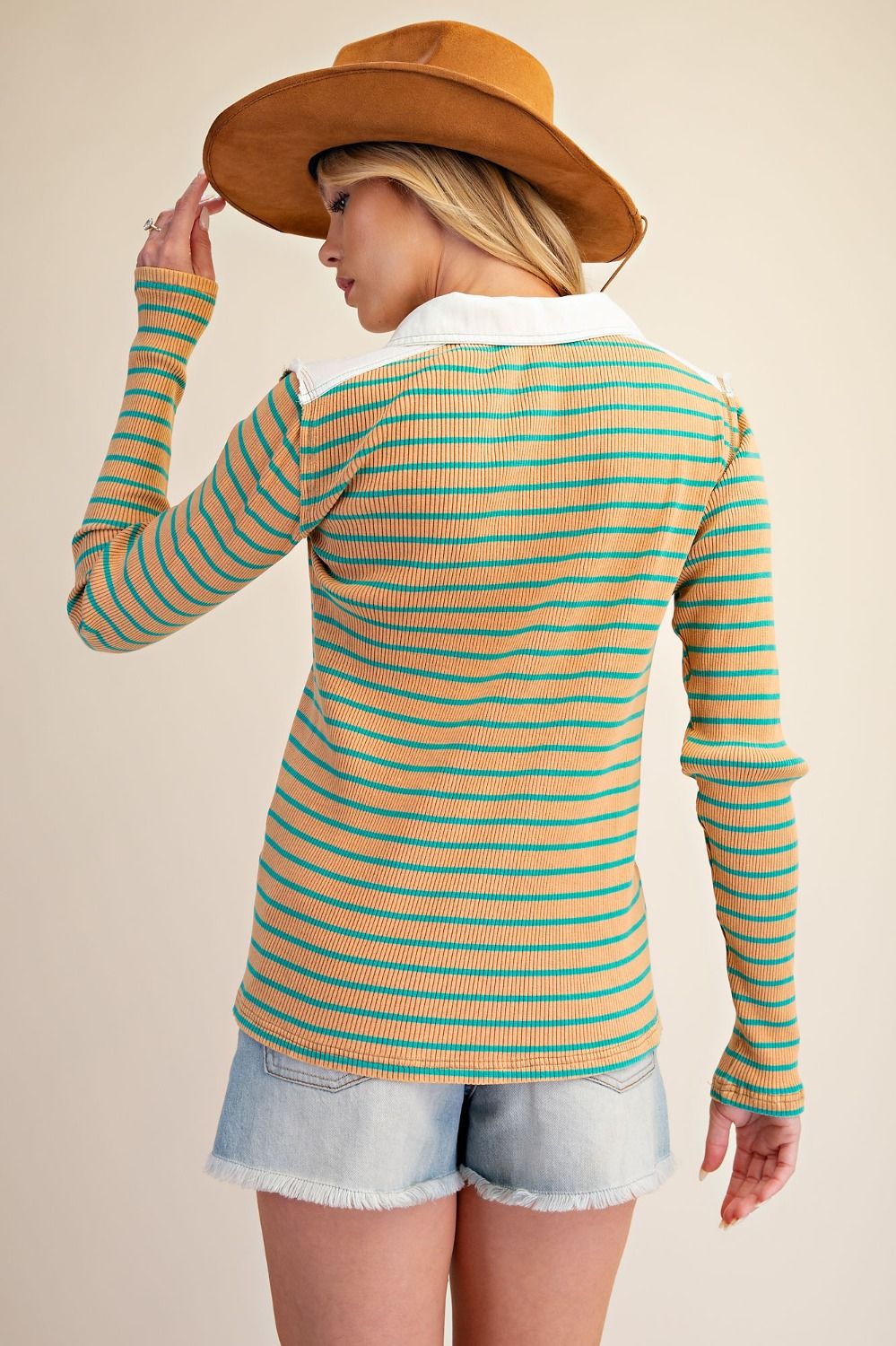 Stripe   Henley Top