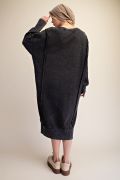 WASHED TERRY PULLOVER DRESS