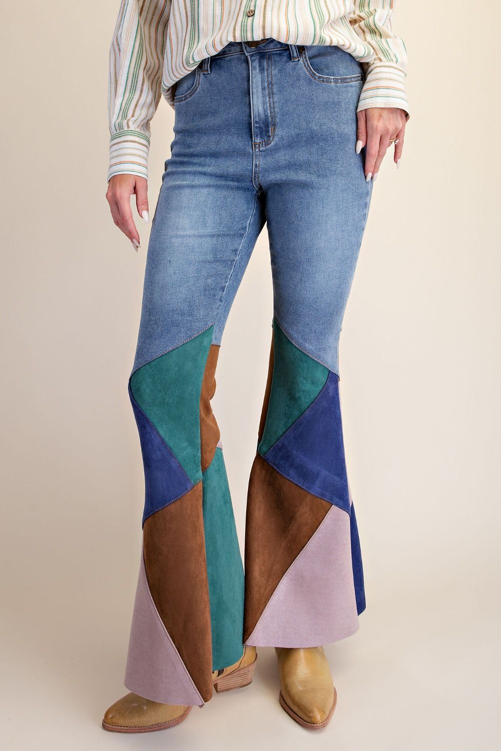 SUEDE COLOR DENIM PANT