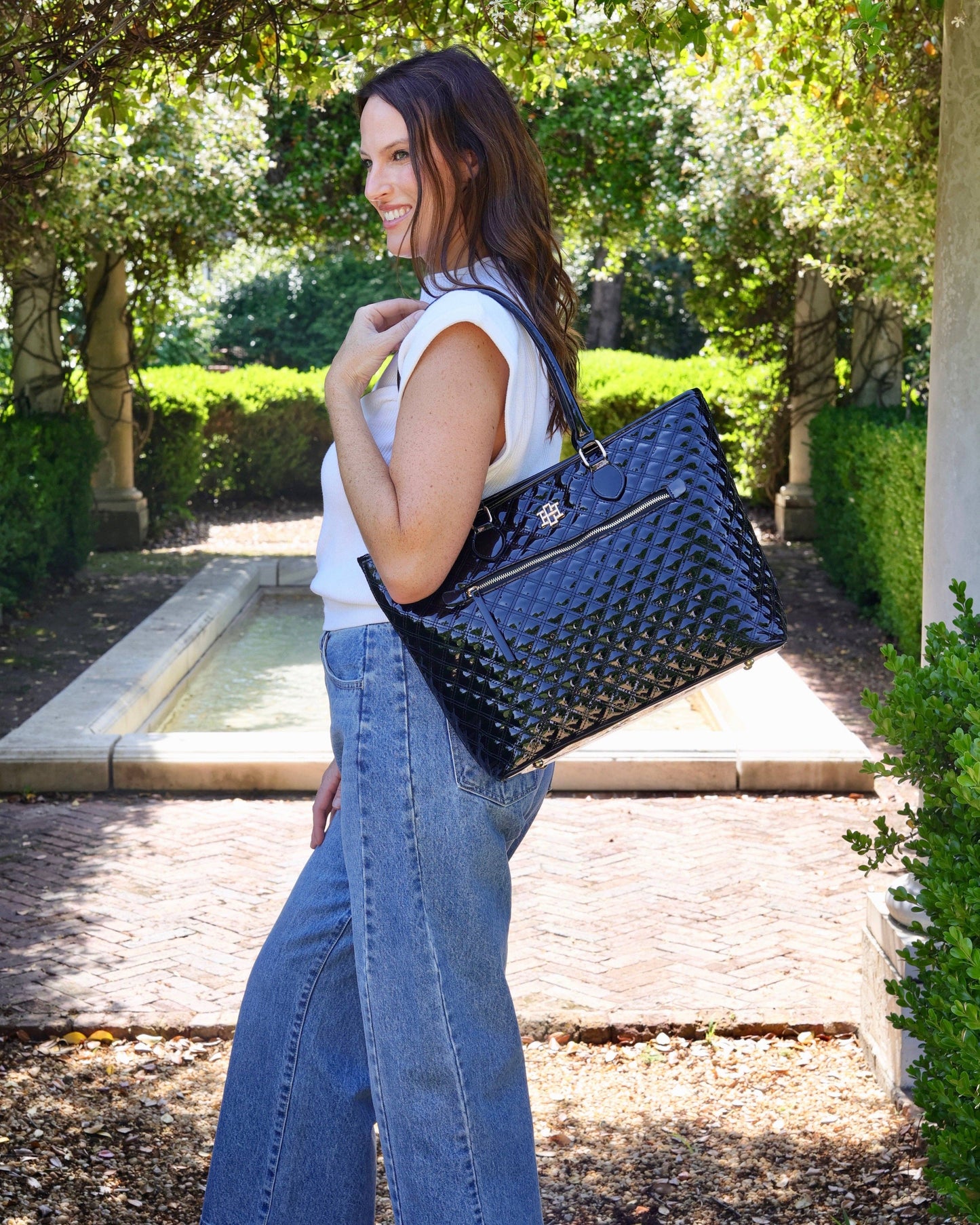 Jayden Tote Black Patent SQ: Default