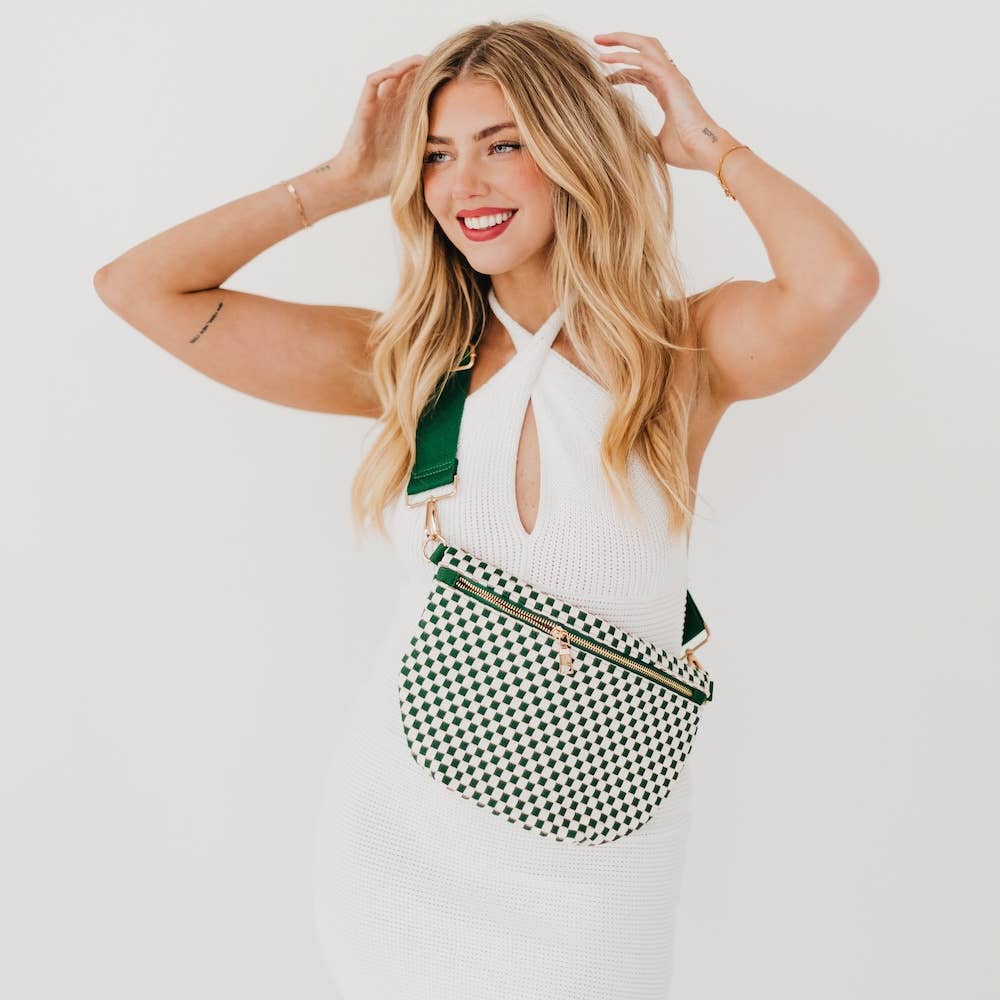 Westlyn Woven Bum Bag *NEW COLORS ADDED*: Checkered Black