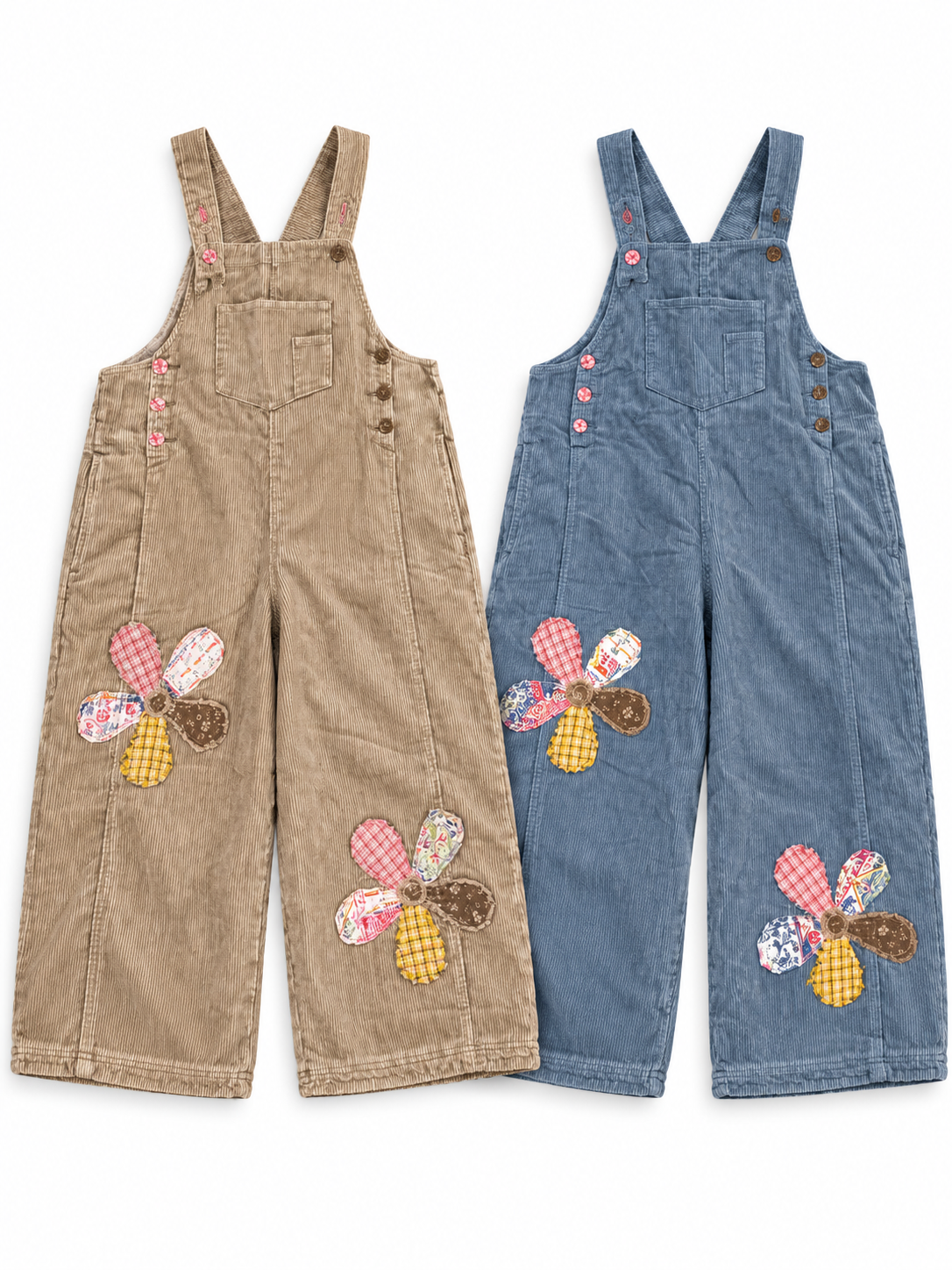 FLOWER PATCH CORDUROY  OVERALLS