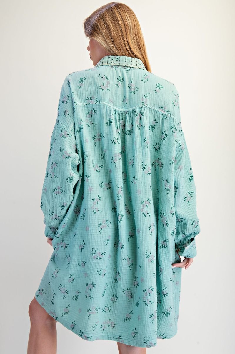 PRINTED  GAUZE  DRESS