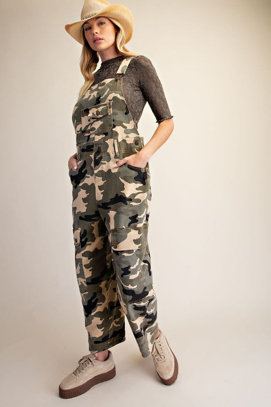 Camo Olive Overalls