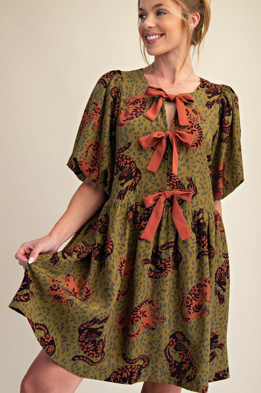 ANIMAL PRINTED DRESS