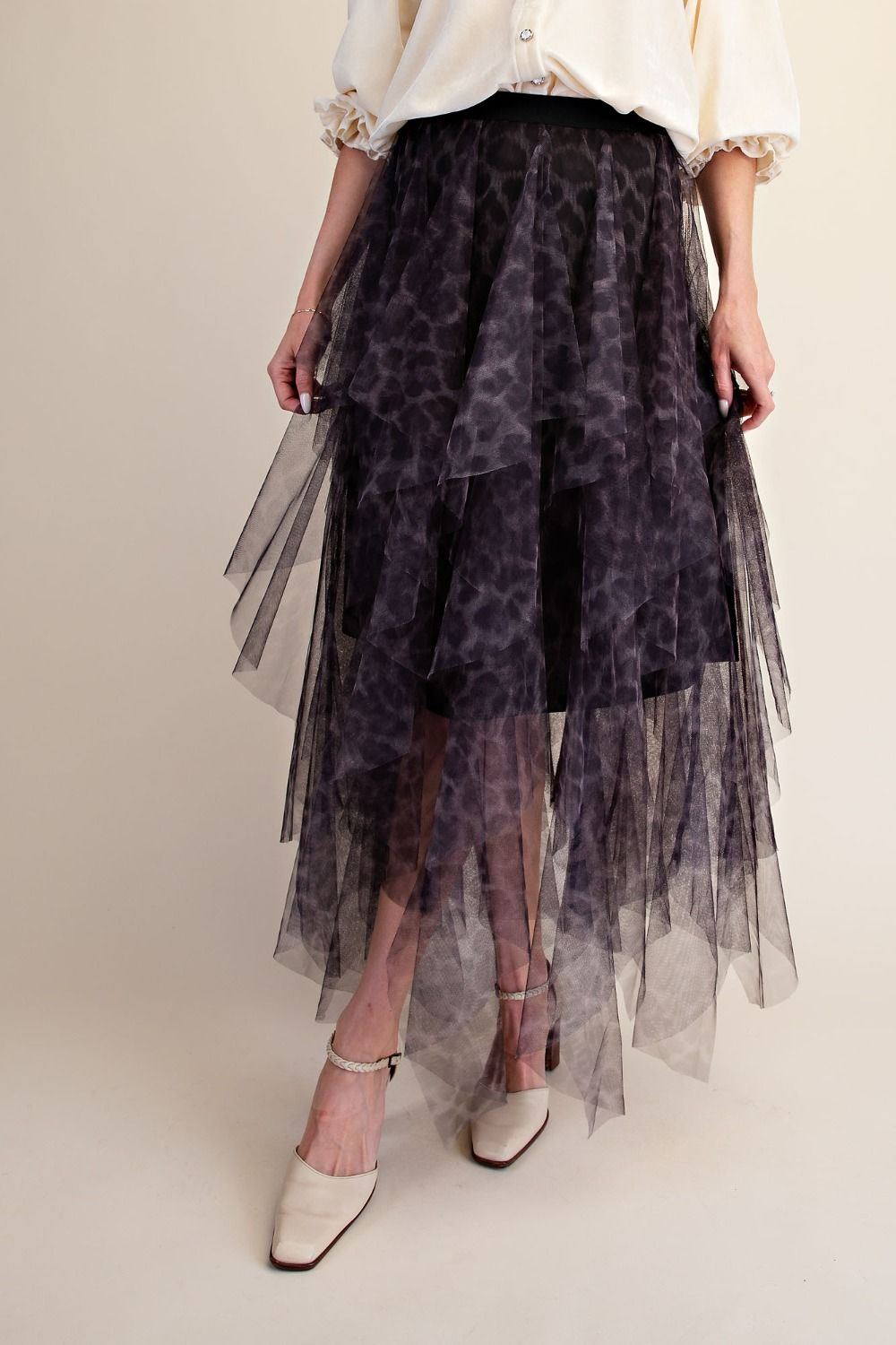 ANIMAL MESH SKIRT