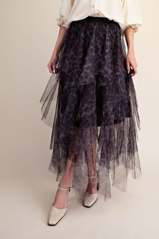 ANIMAL MESH SKIRT