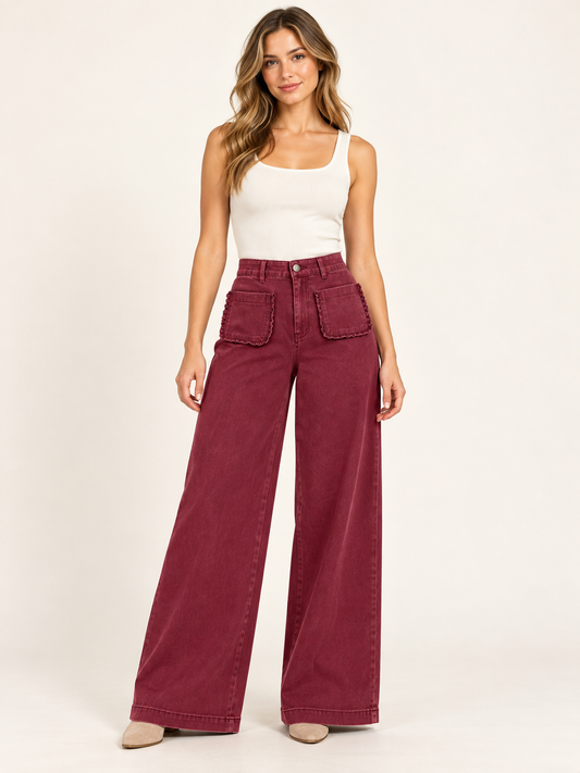 Wine Twill Pants
